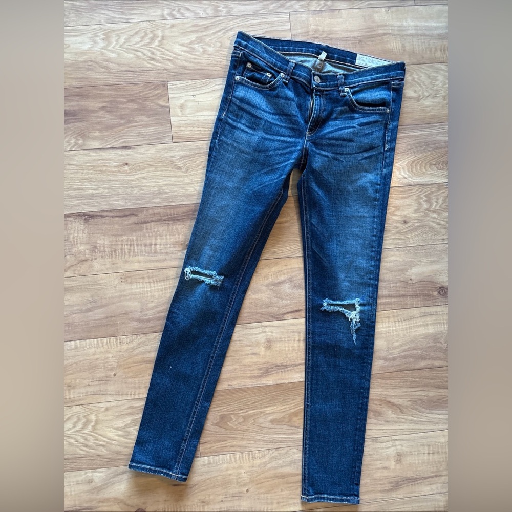 Rag & Bone NWOT Skinny Jeans Dark Wash Distressed